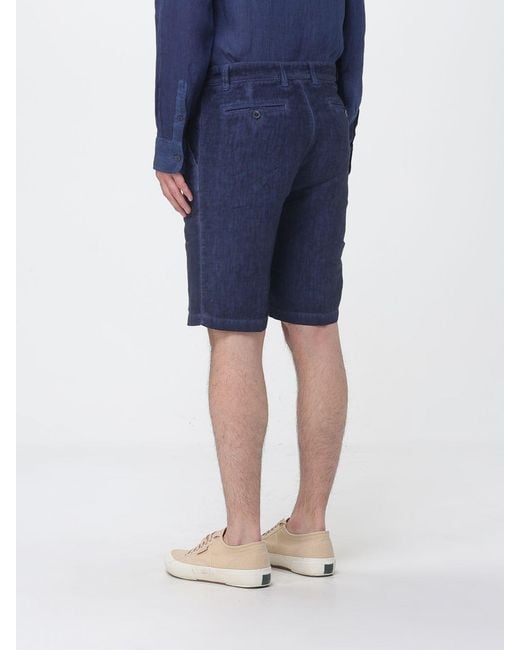 120% Lino Blue Linen Shorts for men
