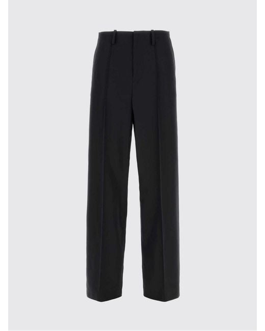 Marni Blue High-Waisted Straight-Leg Virgin Wool-Blend Trousers With Concealed Closure