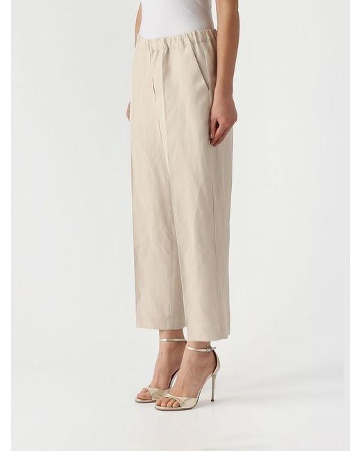 Liviana Conti Natural Linen Blend Cropped Trousers