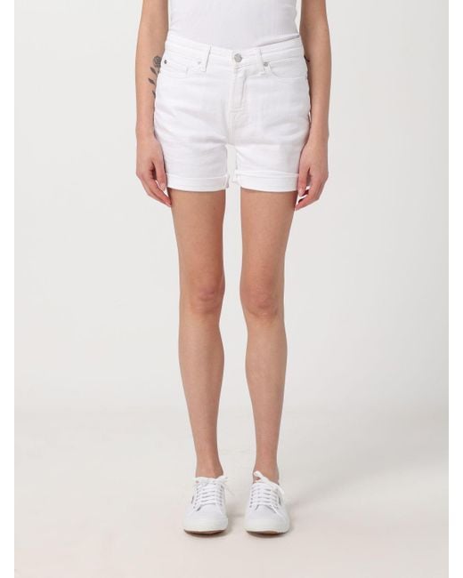 7 For All Mankind White Shorts