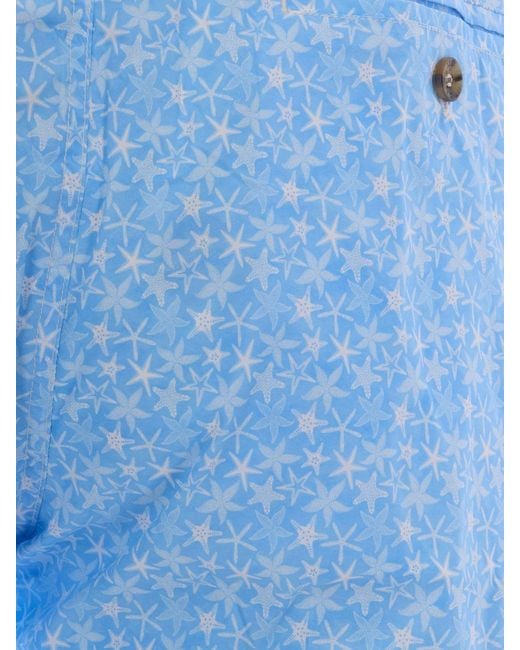 Mc2 Saint Barth Blue Printed Swimsuit for men