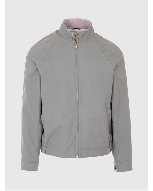 Brunello Cucinelli Gray Water-Repellent Nylon Windbreaker Jacket for men