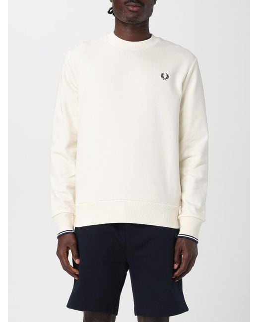 Fred Perry White Sweater for men