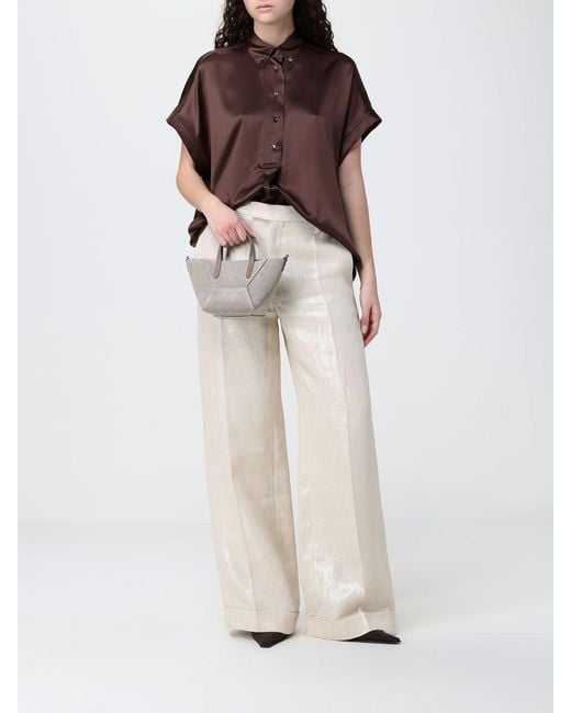 Brunello Cucinelli Natural Bc Duo Suede Bag