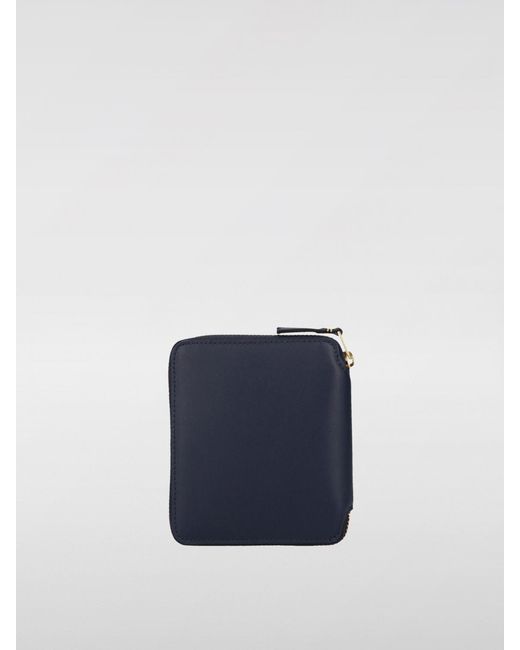 Comme des Garçons Blue Leather Wallet for men