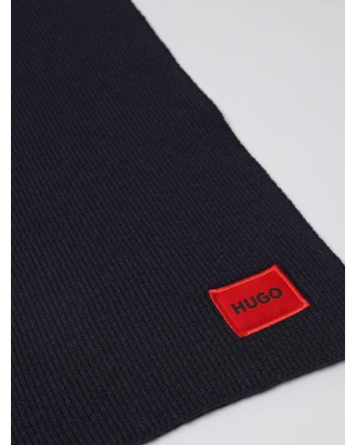 HUGO Blue Scarf for men
