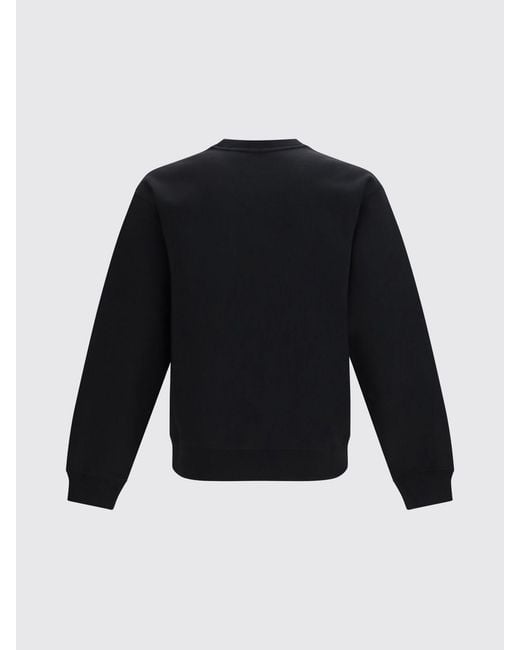 Valentino Blue Crewneck Cotton Sweatshirt With Vlogo Signature Detail for men