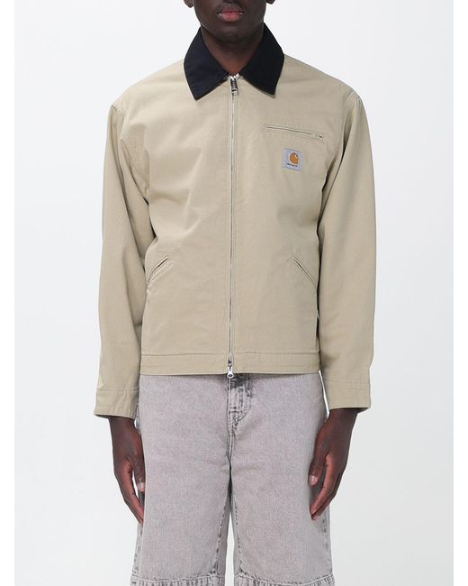 Carhartt Natural Cotton Shirt Jacket With Logo for men