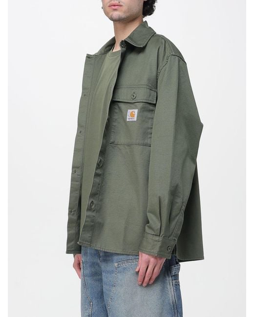 Carhartt Green Kelly Cotton Overshirt for men