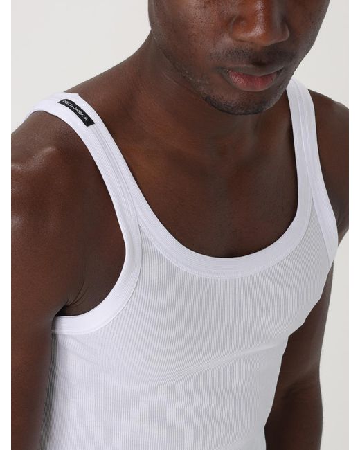 Dolce & Gabbana White Tank Top for men
