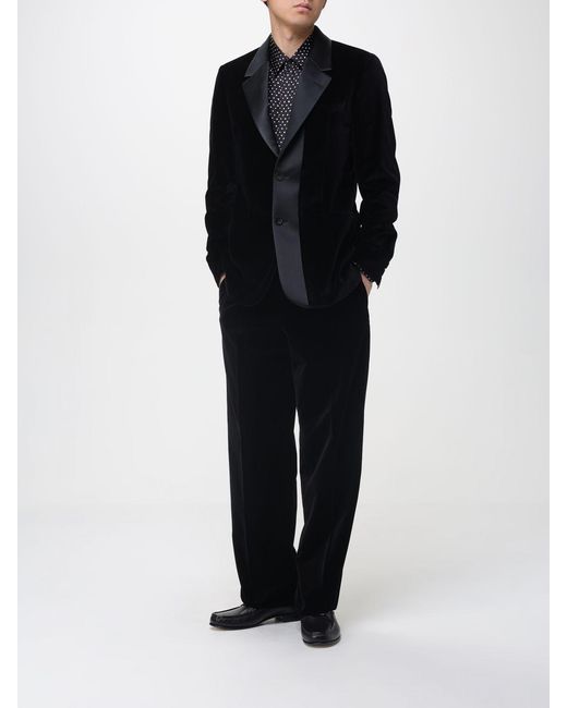 Fendi Blue Polka Dot Silk Shirt for men