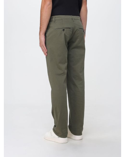 Dondup Green Slim Fit Cotton Trousers for men
