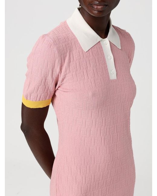 Fendi Pink Jersey Polo Dress