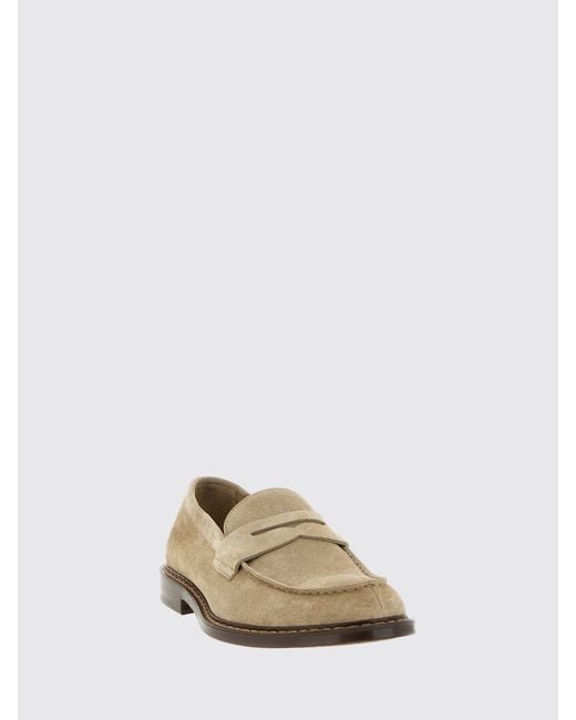 Doucal's White Penny Suede Loafers for men