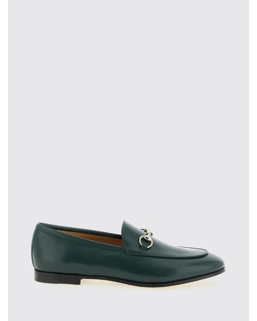 Gucci Green Jordaan Leather Loafer