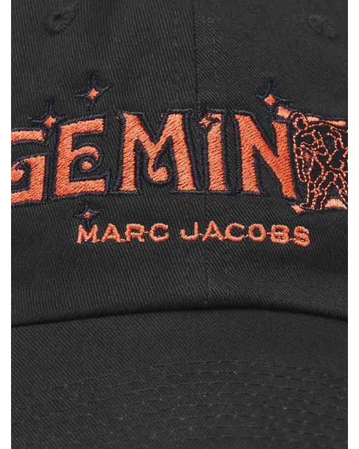 Marc Jacobs Black Cancer Cotton Baseball Cap With Embroidered Slogan