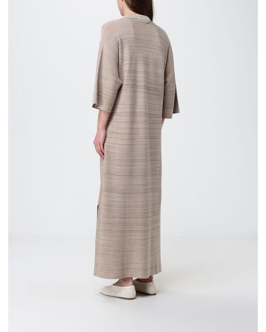 Fabiana Filippi Natural Wool And Cotton Polo Dress