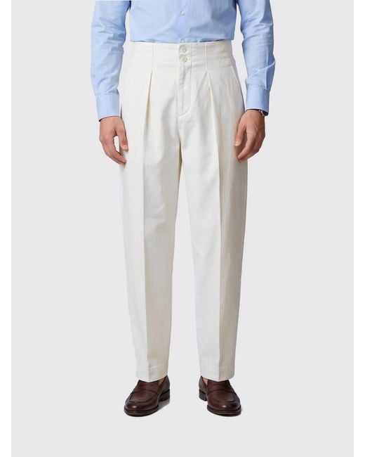 Jacquemus Blue Cotton Blend Wide-Leg Trousers for men