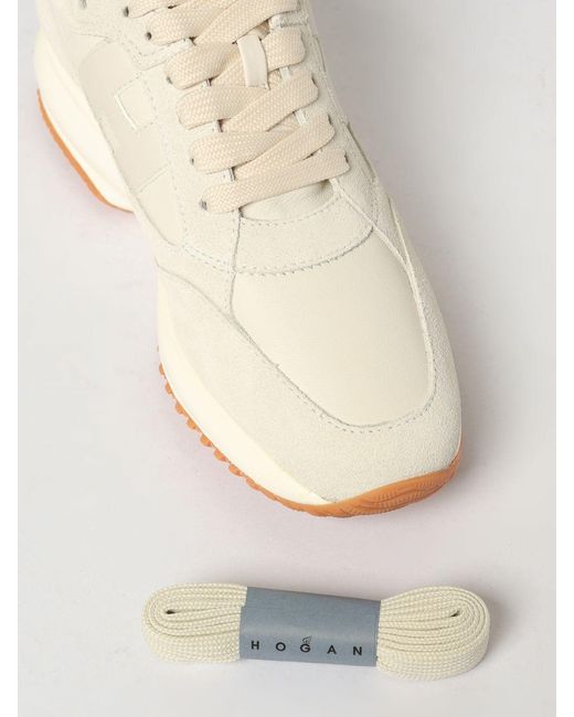 Hogan White Interactive Suede Sneakers
