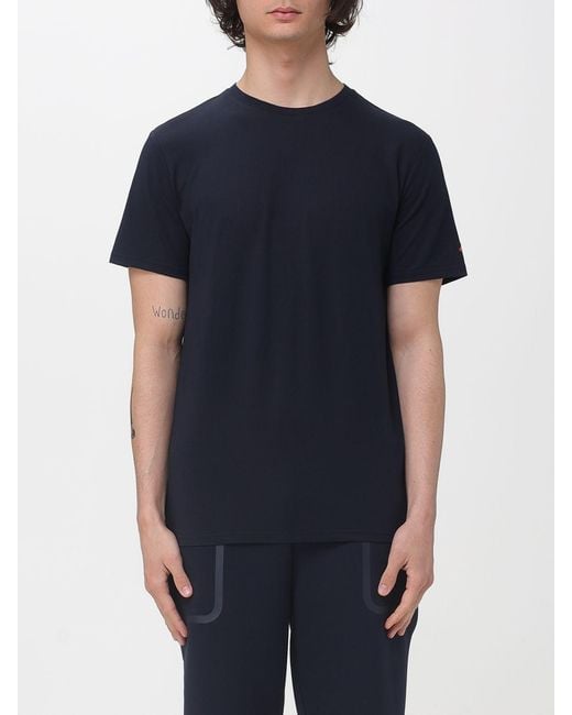 Peuterey Blue Cotton Blend Basic T-Shirt for men