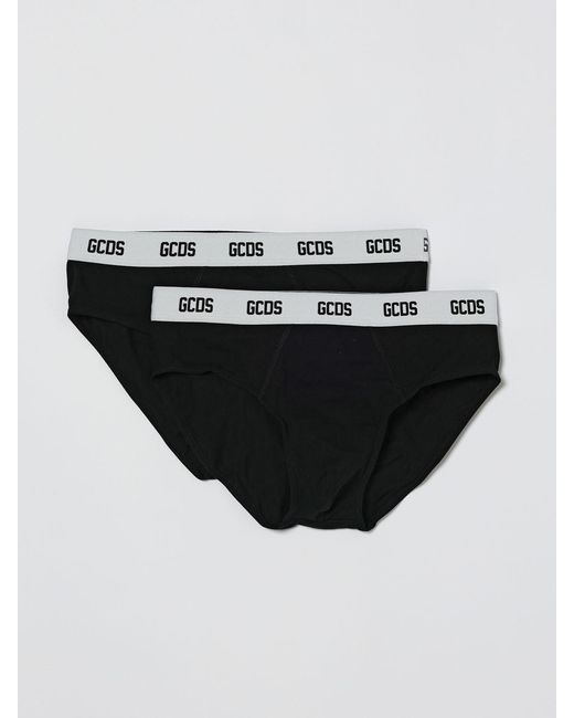 Gcds Black Set Of 2 Stretch Cotton Briefs for men