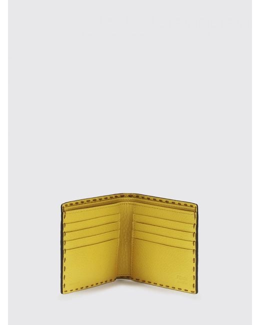 Fendi Brown Selleria Grained Calfskin Wallet for men