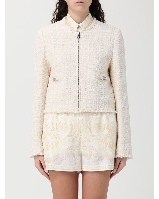 Versace Natural Bouclé Jacket