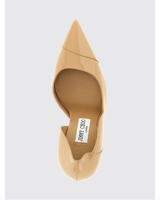 Jimmy Choo Natural Brigitte Patent Leather Pumps