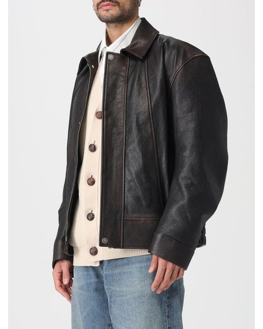 Golden Goose Deluxe Brand Black Leather Jacket for men