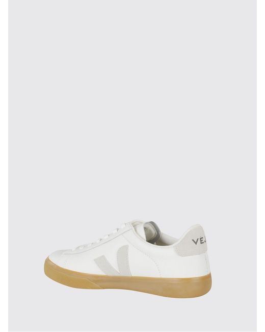 Veja White Campo O.T. Leather Trainers With Contrasting Logo for men