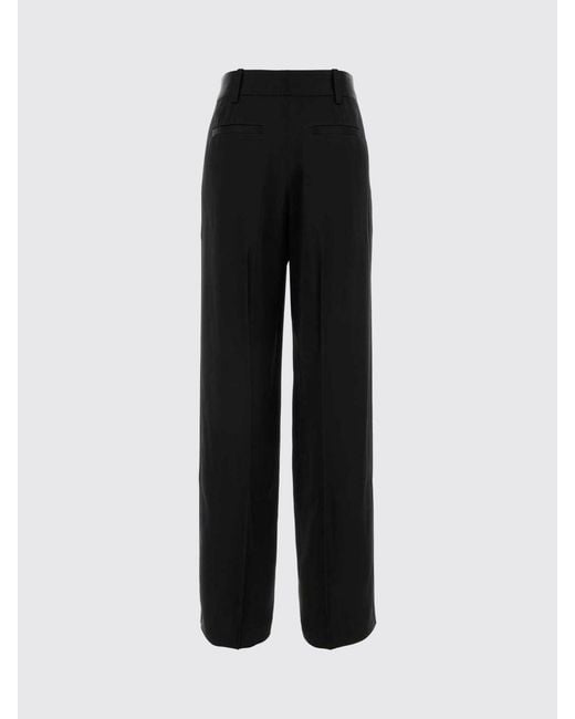 Jil Sander Black Satin Straight Trousers By