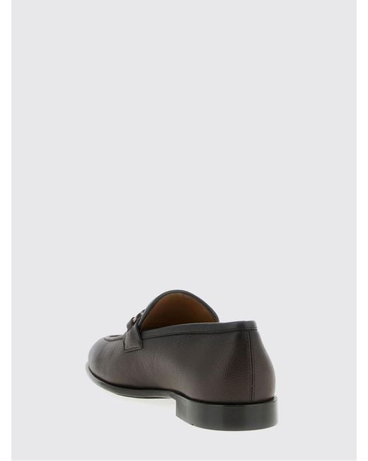 Ferragamo White Gancini Grained Leather Loafer for men