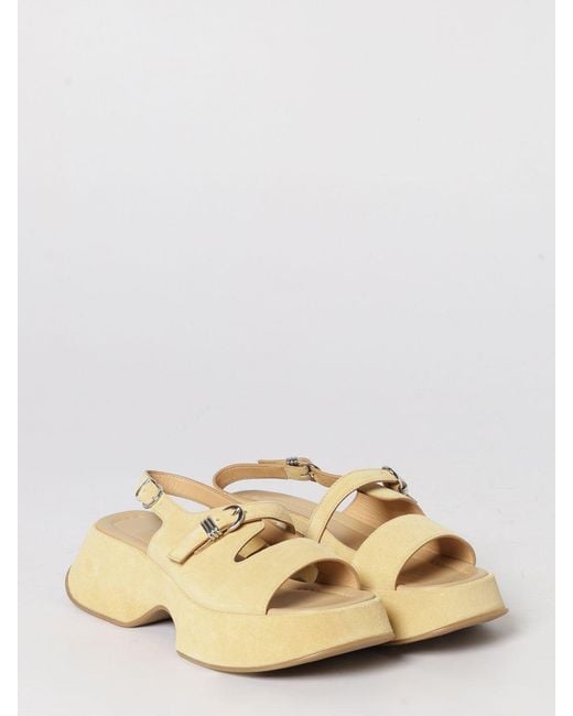 Vic Matié Natural Vic Mati&Eacute Suede Sandals