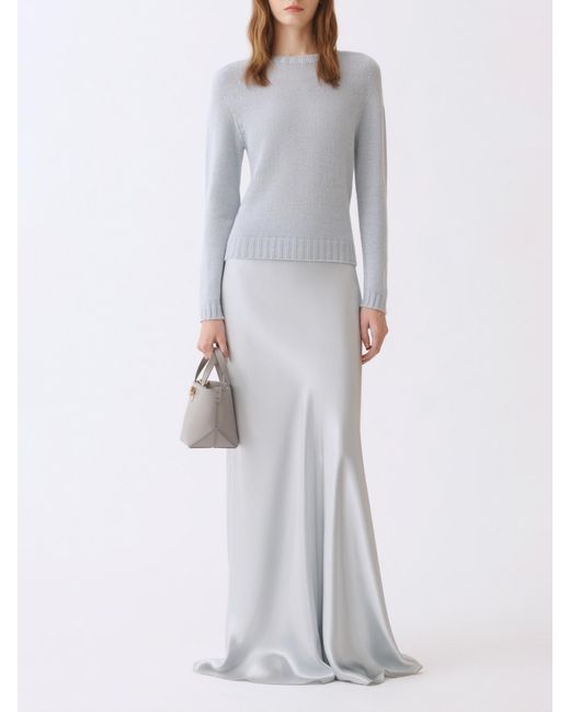 Fabiana Filippi Gray Virgin Wool And Silk Sweater