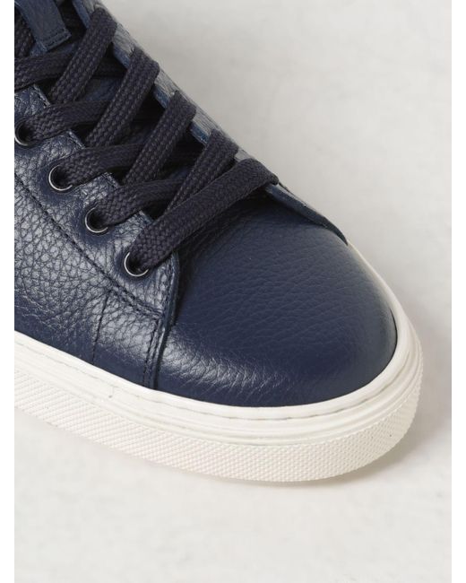 Sneakers in pelle a grana di Woolrich in Blue da Uomo