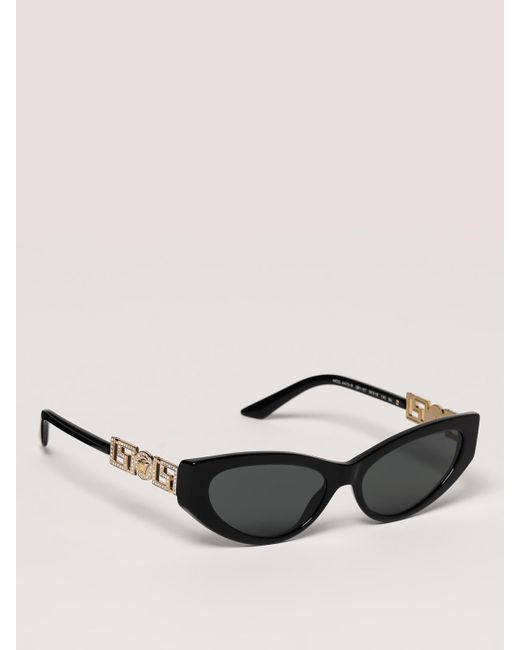 Versace Natural Greca Sunglasses Cateye Design