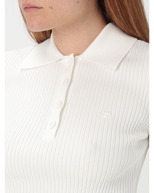 CourrÈ Ges Polo Mujer Courreges de color White