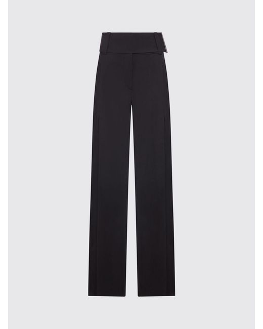 Sportmax Black Viscose Wide-Leg Trousers