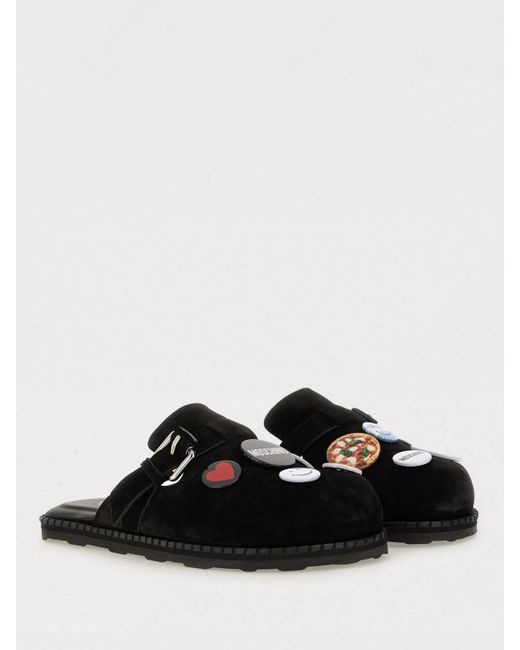 Moschino Couture Black Flache Schuhe Damen