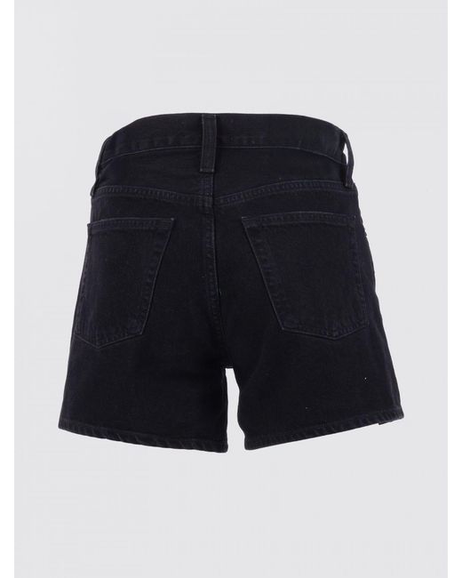 Agolde Blue High-Waisted Denim Shorts