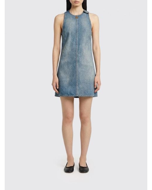 Courreges Blue CourrÈ Ges Cotton Mini Dress
