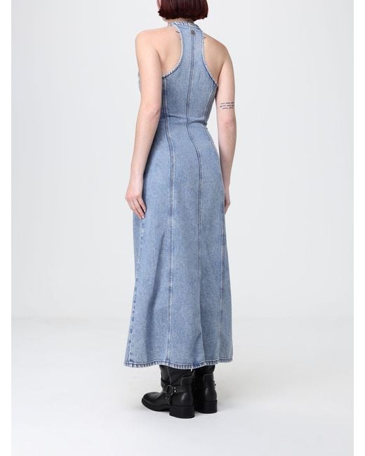 ARMANI EXCHANGE Blue Denim Midi Dress
