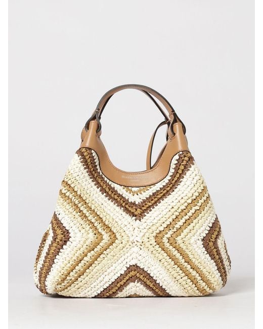 Gianni Chiarini Metallic Dua Crochet Raffia And Bag