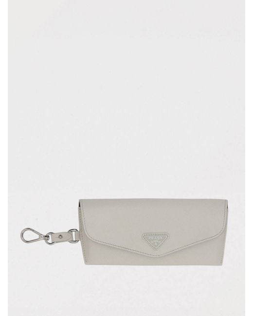 Custodia Per Occhiali Da Sole Con Placca Logo di Prada in White da Uomo