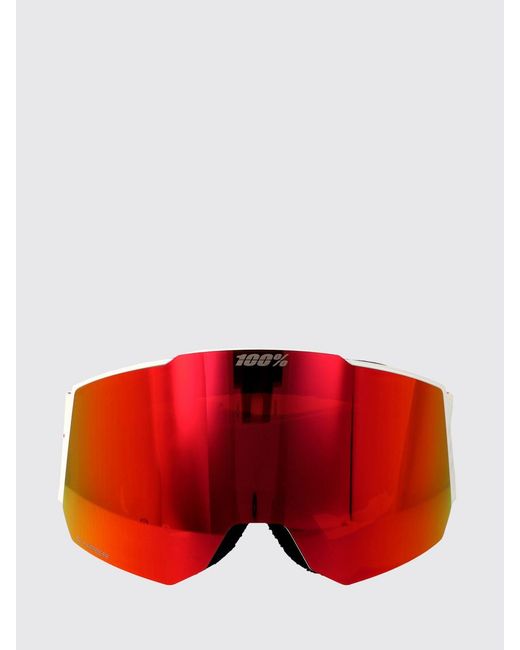 100% Red Snowcraft Goggle Ski Mask With Polycarbonate Lenses for men