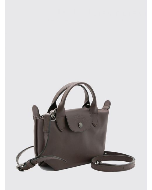 Longchamp Brown Le Pliage Xtra Leather Handbag With Removable Strap