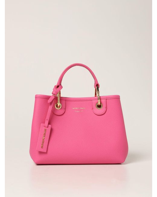 Borsa myea in pelle sintetica martellata di Emporio Armani in Pink