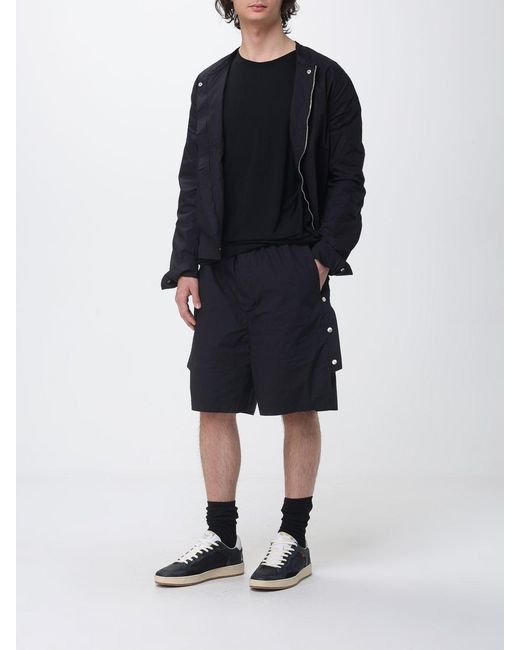 Thom Krom Black Stretch Cotton Drawstring Shorts for men