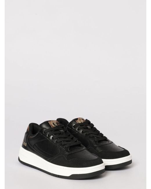 Just Cavalli Black Leather Sneakers