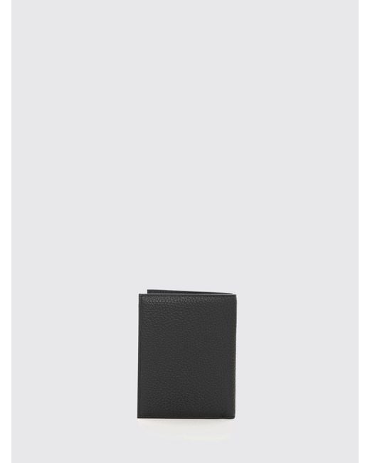 Emporio Armani White Pebbled Leather Bifold Wallet With Tone-On-Tone Logo for men